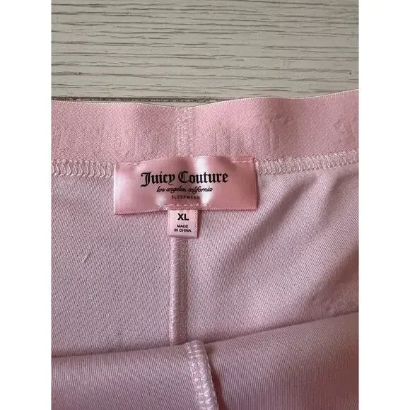 NWT Juicy Couture pink‎ velour sleep shorts. Extremely soft. Size XL - Picture 5 of 7